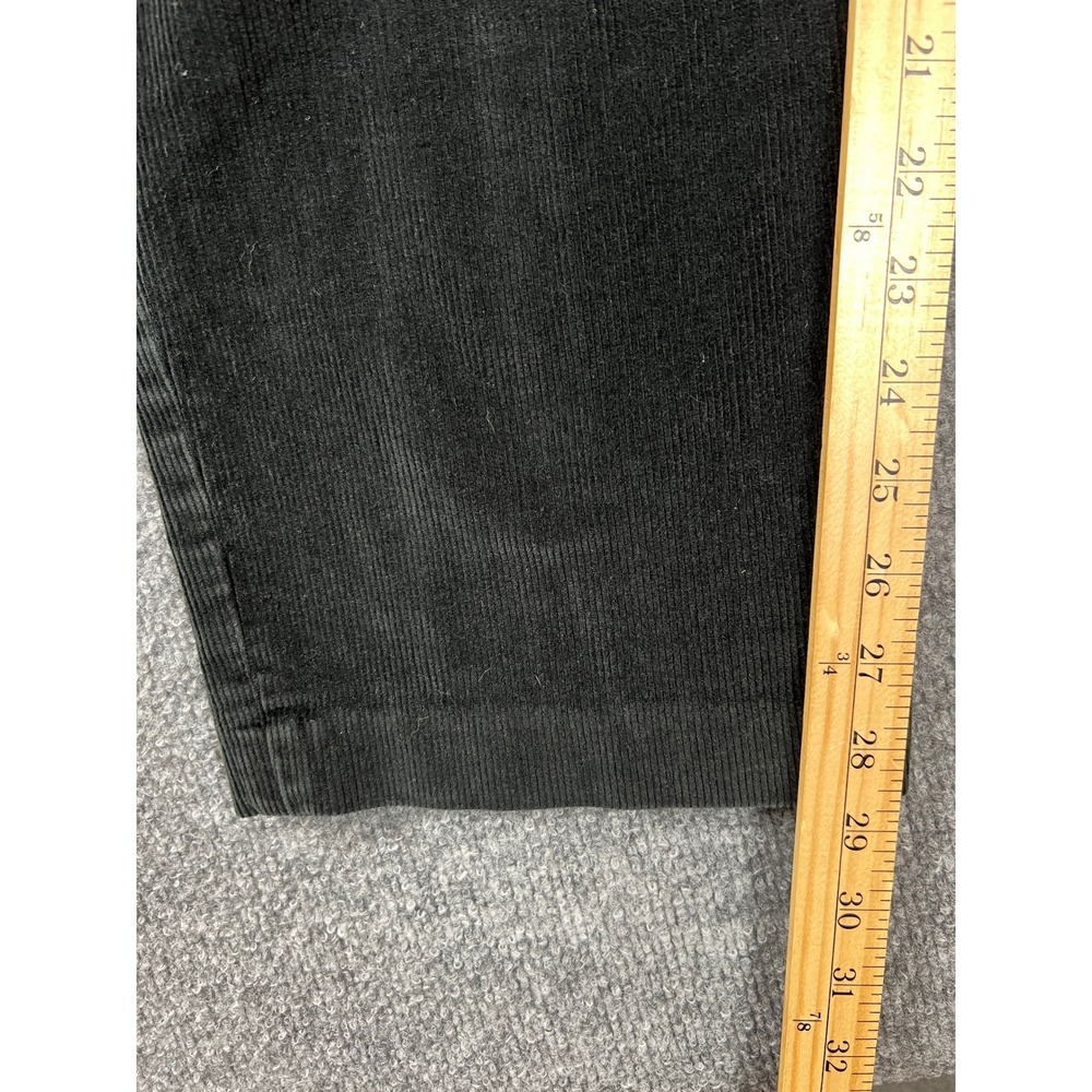 LL Bean Corduroy Pants Black Vintage Side Zip Straight Leg Pants Womens 12 Reg - Picture 6 of 6